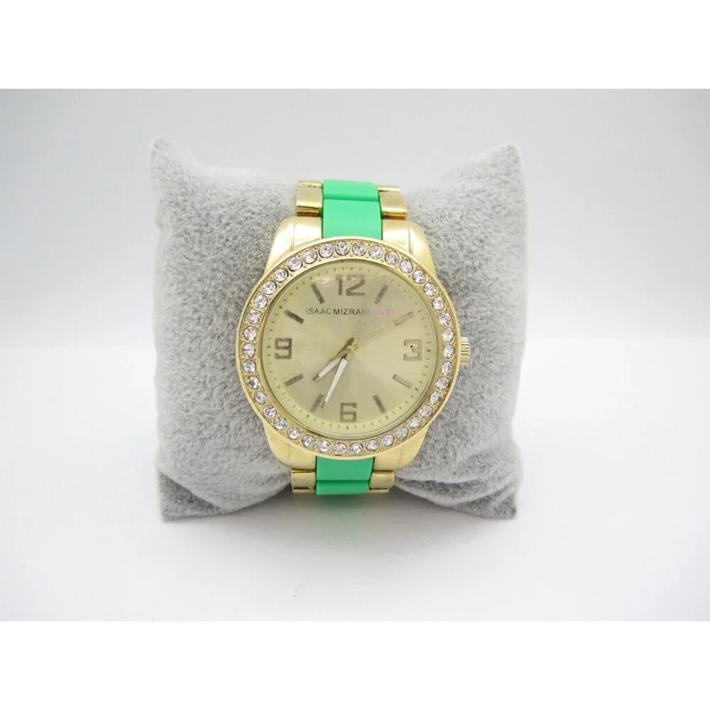 Women Isaac Mizrahi Live Quartz WR Analog 38mm Round‎ Watch (H497) 